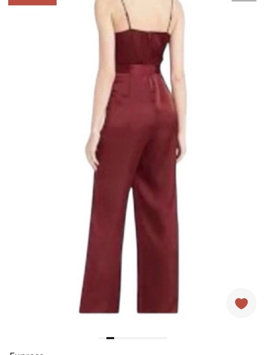 Express Pants - Express bordeaux cowl neck satin jumpsuit wine M adjustable straps w belt